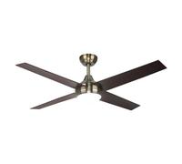 M mimotec M Ledme LM8809 Ventilatore da soffitto LED Pelle/Noce 55W Silenzioso nero con luce da 18 W e telecomando