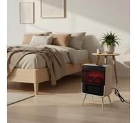 M mimotec - Riscaldatore elettrico Cassete 2000W con telecomando, 3 modalità (Ventilatore/Bassa/Alta), Silenzioso <53 dB, Protezione contro il surriscaldamento, Effetto fiamma