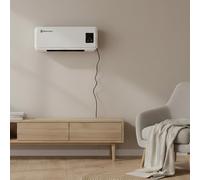 M Mimotec - Termoventilatore elettrico da parete Muro 2000W, silenzioso <45 dB, con telecomando, display LED e timer, protezione IPX2 e contro il surriscaldamento, riscaldatore murale per interni.