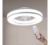 M mimotec - Ventilatore da soffitto LED 36W CCT, motore DC silenzioso, 3600 lm, 6 velocità, telecomando, funzione estate/inverno, timer, luce dimmerabile 3CCT.