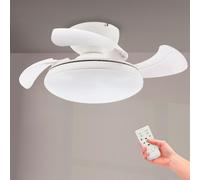M Mimotec - Ventilatore da soffitto LED Mushroom bianco Ø72,5 cm, motore D White