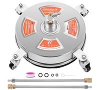 M MINGLE Accessorio per pulitore di superfici idropulitrice da 35,6 cm, accessorio per idropulitrice con 2 bacchette di estensione, connessione rapida da 1/4", 4000 PSI