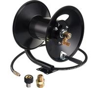 M MINGLE Avvolgitubo idropulitrice ad alta pressione 30,5 m, tubo per lavaggio a pressione da 3/8", braccio girevole e staffa di montaggio, 4000 PSI