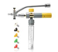 M MINGLE Mini cannone in schiuma per idropulitrice, cannone magnetico in schiuma con doppio connettore, pistola in schiuma non diluita con 5 punte di ugello, attacco rapido da 1/4 di pollice