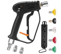 M MINGLE Pistola idropulitrice con girevole, pistola universale per idropulitrice con attacco rapido da 3/8", raccordi M22 14 mm e M22 15 mm