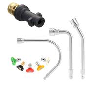 M MINGLE Prolunga per idropulitrice con adattatore, compatibile con Karcher serie K, K2, K3, K4, K5, K6, K7, attacco per pulitore grondaie - 30°, 90°, 120°, 120°, connessione rapida, 4000 PSI