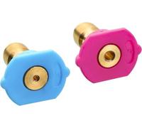 M MINGLE Second Story - Ugelli a connessione rapida per idropulitrice, getto di sapone e risciacquo, ugello a lungo raggio, 1/4", 4000 PSI, confezione da 2