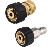 M MINGLE Set di adattatori per tubo idropulitrice, da M22 a 3/8 Quick Connect per tubo idropulitrice, 5000 PSI