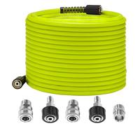 M MINGLE Tubo flessibile per idropulitrice da 1,5 m x 0,6 cm - Tubo di ricambio per idropulitrice con adattatore M22 da 14 mm in acciaio inox Quick Connect - 3600 PSI