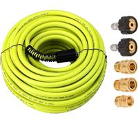 M MINGLE Tubo idropulitrice, 30 M x 1/4" - Tubo di ricambio per lavaggio elettrico con kit di collegamento rapido - raccordi M22 da 14 mm - 3600PSI