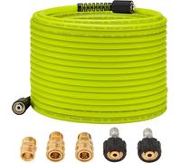 M MINGLE Tubo per idropulitrice 50 FT x 1/4" - Tubo di ricambio per lavaggio elettrico con kit di connessione rapida - Tubo ad alta pressione con raccordi M22 da 14 mm - 3600 psi