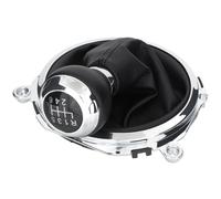 M MODECAR - Compatibile con Audi TT 8J 06-14 leva del cambio NERA/CROMATA + CUFFIA DEL CAMBIO NERA CON CORNICE CROMATA 6 VELOCITÀ per 8J0711113C,