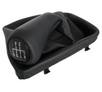 M MODECAR - Compatibile con leva cambio BMW 3 E46 98-05 SIMILPELLE NERA + cuffia con cornice 5 MARCE per 25111434497,