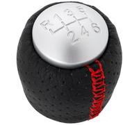 M MODECAR - Compatibile con pomello leva cambio Alfa Romeo 159 05-11 NERO + ARGENTO 6 MARCE per 55344209,