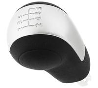M MODECAR - Compatibile con pomello leva cambio Land Rover Freelander II 07-13 NERO + ARGENTO 6 VELOCITÀ per LR008926,