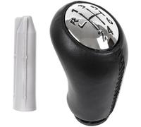 M MODECAR - Compatibile con Renault Captur I pomello del cambio 6 MARCE PELLE NERA + CROMATO + adattatore/pezzo di transizione leva del cambio pomello del cambio 2 pezzi SET per 8200079112,