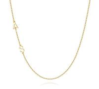 M MOOHAM Collana con due iniziali laterali per donne - Delicata collana con iniziali placcata in oro 14K personalizzata Gioielli regalo di compleanno per moglie mamma sorella amiche ragazze