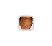 M MOOHAM Delicata collana a croce placcata in oro 14 carati per donne e ragazze - ciondolo a forma di croce choker, regalo per battesimo cristiano fede religiosa gioielli regalo, 18.0 Zoll, Acciaio