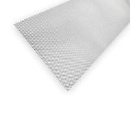 M MOTOS Griglia Sportiva Universale per Tuning Auto Argento Dimensione dell'anello 25x100 cm Dimensione dell'anello 6x4 mm - Lamiera Forata, Auto Tuning - Materiale Flessibile, Facile da Tagliare, Sol