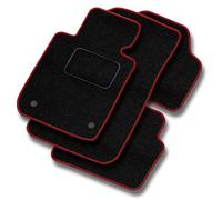 M MOTOS Tappetini auto Velours Standard per auto compatibili con Porsche Macan ab 2013 - Standard, Tessuto, Rosso tappetino auto - Provate un nuovo comfort di guida con un set di tappetini in velluto