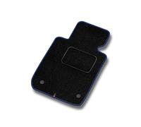 M MOTOS Tappetino per conducente Velours Premium 1 pezzo compatibile con Fiat 500X ab 2014 - Standard, Tessuto, Blu Lato conducente - Provate un nuovo comfort di guida con un tappetino in velluto per