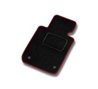 M MOTOS Tappetino per conducente Velours Premium 1 pezzo compatibile con Renault Twingo III ab 2014 - Standard, Tessuto, Rosso Lato conducente - Provate un nuovo comfort di guida con un tappetino in v
