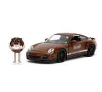 M&M's 1:24 Porsche 911 Turbo Die-Cast Car & 2.75" Brown Figure, Toys for Kids an