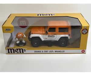 M&MS Arancione Figura E 2007 Jeep Wrangler 1:24 Scala Jada 253255068 34401