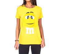 M&M's Chocolate Candy Character Face Maglietta per ragazzi, Giallo, L
