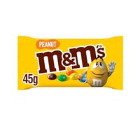 M&M's Confetti al Cioccolato con Arachidi Croccanti 24 Bustine da 45g | Confetti di cioccolato al latte con arachidi tostate, formato multipack ideale per l'ufficio e da condividere