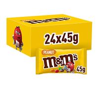 M&M's Confetti al Cioccolato con Arachidi Croccanti 24 Bustine da 45g | Confetti di cioccolato al latte con arachidi tostate, formato multipack ideale per l'ufficio e da condividere