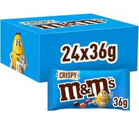 M&M's Crispy Confetti al Cioccolato con Riso Soffiato 24 Bustine 864g | Confetti croccanti al cioccolato al latte con riso soffiato, formato multipack ideale per l'ufficio e da condividere