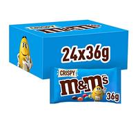M&M's Crispy Confetti Al Cioccolato Contenenti Riso Soffiato, 24 Bustine Ognuna Da 36g di praline al cioccolato: totale 864g, Vecchia versione