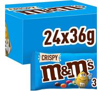 M&M's Crispy Confetti Al Cioccolato Contenenti Riso Soffiato, 24 Bustine Ognuna Da 36g di praline al cioccolato: totale 864g, Nuova versione