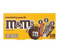 M&M'S Variety Pack Chocolate Candy Singles Size 30.58-Ounce 18-Count Box