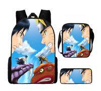 (M)Naruto Set Zaino Bambini Con Astuccio Matite E Versatile Per Gite Scuola Giorno