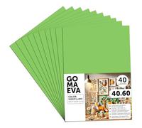 m-office Fogli di Gomma Eva Colorata, Gomma Crepla per Scrapbooking, Scuola, Cartoncini Creativi, Lavoretti, Torte Scenografiche, Scuola o Progetti Artistici 40x60cm (Verde chiaro, 40 uds)