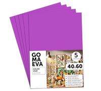 m-office Fogli di Gomma Eva Colorata, Gomma Crepla per Scrapbooking, Scuola, Cartoncini Creativi, Lavoretti, Torte Scenografiche, Scuola o Progetti Artistici 40x60cm (Lilla, 5 uds)