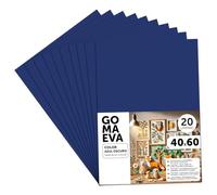 m-office Fogli di Gomma Eva Colorata, Gomma Crepla per Scrapbooking, Scuola, Cartoncini Creativi, Lavoretti, Torte Scenografiche, Scuola o Progetti Artistici 40x60cm (Blu scuro, 20 uds)