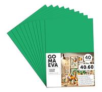 m-office Fogli di Gomma Eva Colorata, Gomma Crepla per Scrapbooking, Scuola, Cartoncini Creativi, Lavoretti, Torte Scenografiche, Scuola o Progetti Artistici 40x60cm (Verde, 40 uds)