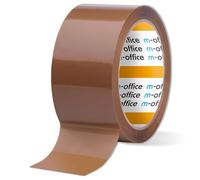m-office Nastro Adesivo, Nastro Adesivo Marrone da Imballaggio, Rotolo di Nastro per Scatole da Imballaggio, Spedizioni, Traslochi e Artigianato, Sigillo Sicuro e Resistente (1 unità, 48mmx120m)