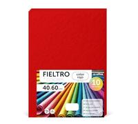 m-office Pannolenci Colorati, Feltro per Lavoretti Creativi, Cucito e Patchwork, Materiale per Scrapbooking e Decorazioni, Set Colori DIY, Ideale Artigianato e Fai-da-te, 40x60cm (Rosso, 10pz)