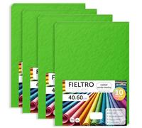 m-office Pannolenci Colorati, Feltro per Lavoretti Creativi, Cucito e Patchwork, Materiale per Scrapbooking e Decorazioni, Set Colori DIY, Ideale Artigianato e Fai-da-te, 40x60cm (Verde Erba, 40pz)