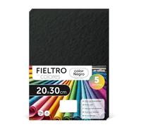m-office Pannolenci Colorati, Feltro per Lavoretti Creativi, Cucito e Patchwork, Materiale per Scrapbooking e Decorazioni, Set Colori DIY, Ideale Artigianato e Fai-da-te, 20x30cm (Nero, 5pz)