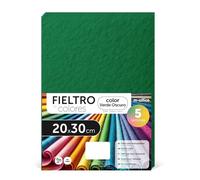 m-office Pannolenci Colorati, Feltro per Lavoretti Creativi, Cucito e Patchwork, Materiale per Scrapbooking e Decorazioni, Set Colori DIY, Ideale Artigianato e Fai-da-te, 40x60cm (Verde Erba, 20pz)