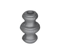 M.P. Metalli - Borchia intera per ringhiere, cancelli o inferiate in ferro battuto con foro tondo | Set da 2 pezzi - D40 Foro Ø 12,5 mm | Made in Italy