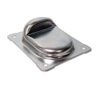 M.P. Metalli - Fermo di Fine Corsa Grande a Pavimento per Cancelli a Due Ante L. 130 x P. 157 x H. 40 mm - 4 Fori di Fissaggio - Per Cancelli Industriali e Civili | Made in Italy | Set 4 pezzi