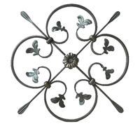 M.P. Metalli - Rosone in ferro battuto H. 545 x L. 545 mm in piatto da 12x6 mm | Set da 2 pezzi | Made in Italy