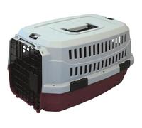 M-PETS Custodia da viaggio Viaggio Carrier M - 68x47,6x45cm - Bordeaux e grigio - Per cane