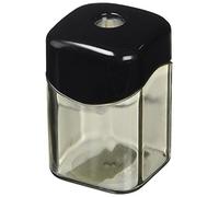 M+R 709230000 - Temperamatite con contenitore, base quadrata, colore: nero/fumo